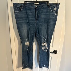 Abercrombie The Skinny High Rise Size 37/24 Long